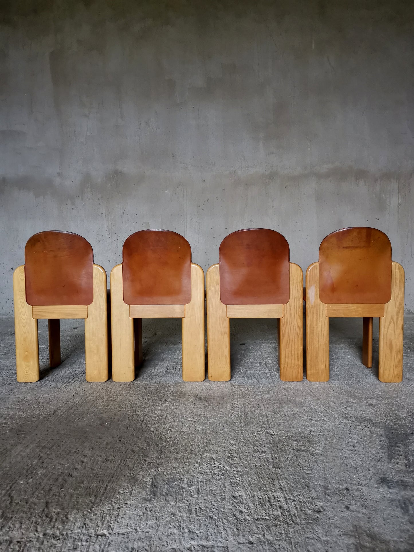 Set of Four Dining Chairs by Silvio Coppola for Fratelli Montina, 1970s