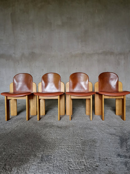 Set of Four Dining Chairs by Silvio Coppola for Fratelli Montina, 1970s